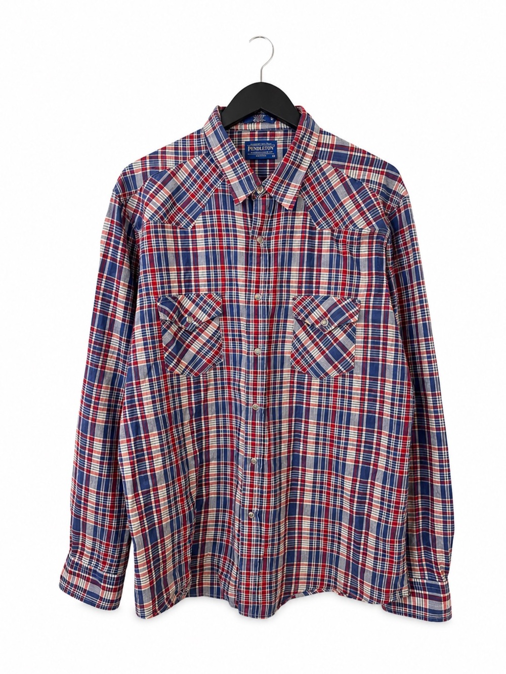 Pendleton Mens XL Epic Shirt Fitted Long Sleeve Western Pearl Snap Plaid Multi